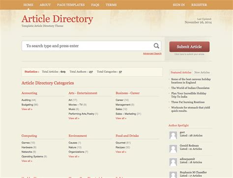 wordpress article directory script php link dircetory